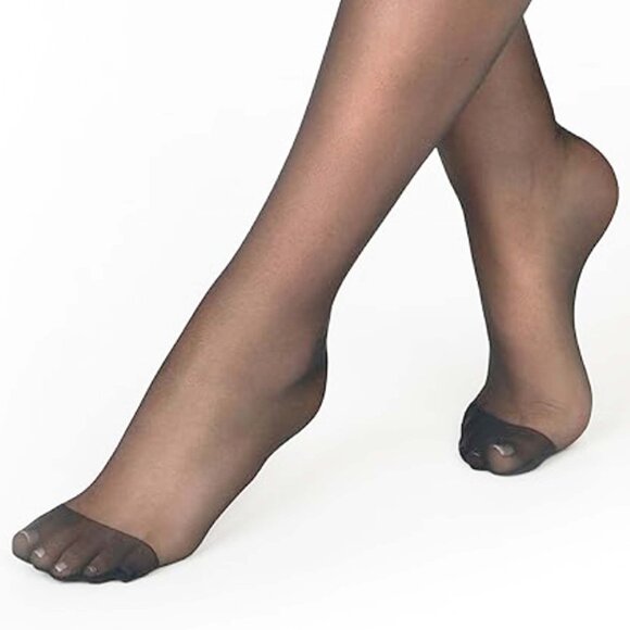 French Cut Support Pantyhose Womens One Size Reinforced Toe Tights - Picture 10 of 10